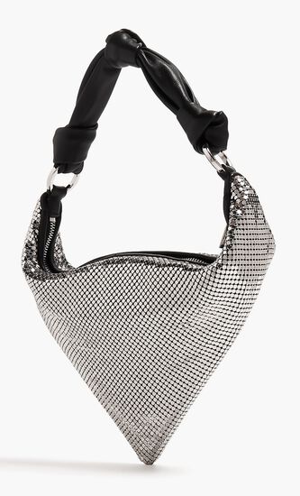Mini Cameron Metal Mesh Metal Mesh Silver & Silver Hardware