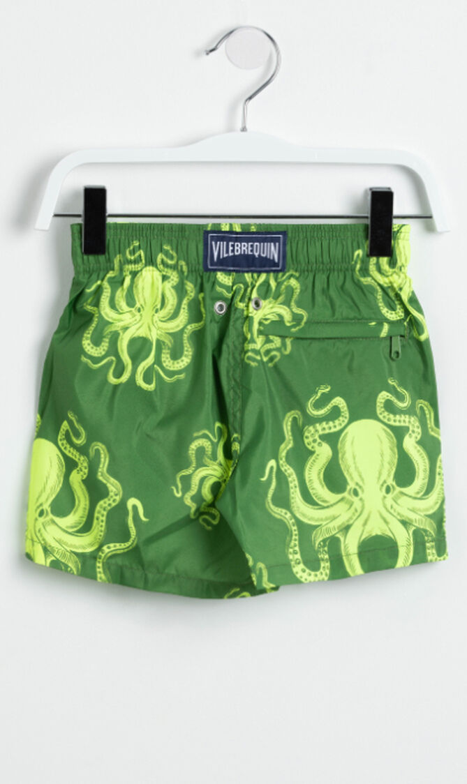 All Over Octopus Print Swim Trunks