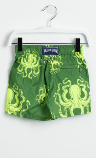 All Over Octopus Print Swim Trunks