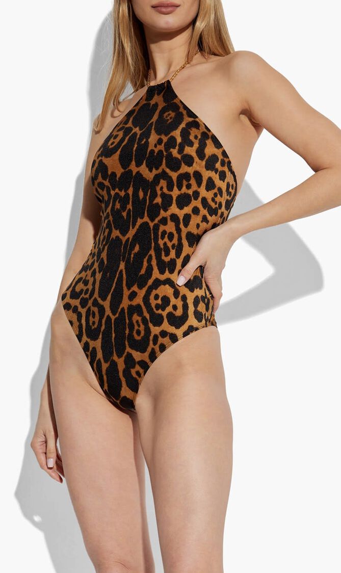Wild Leopard Halterneck Swimsuit