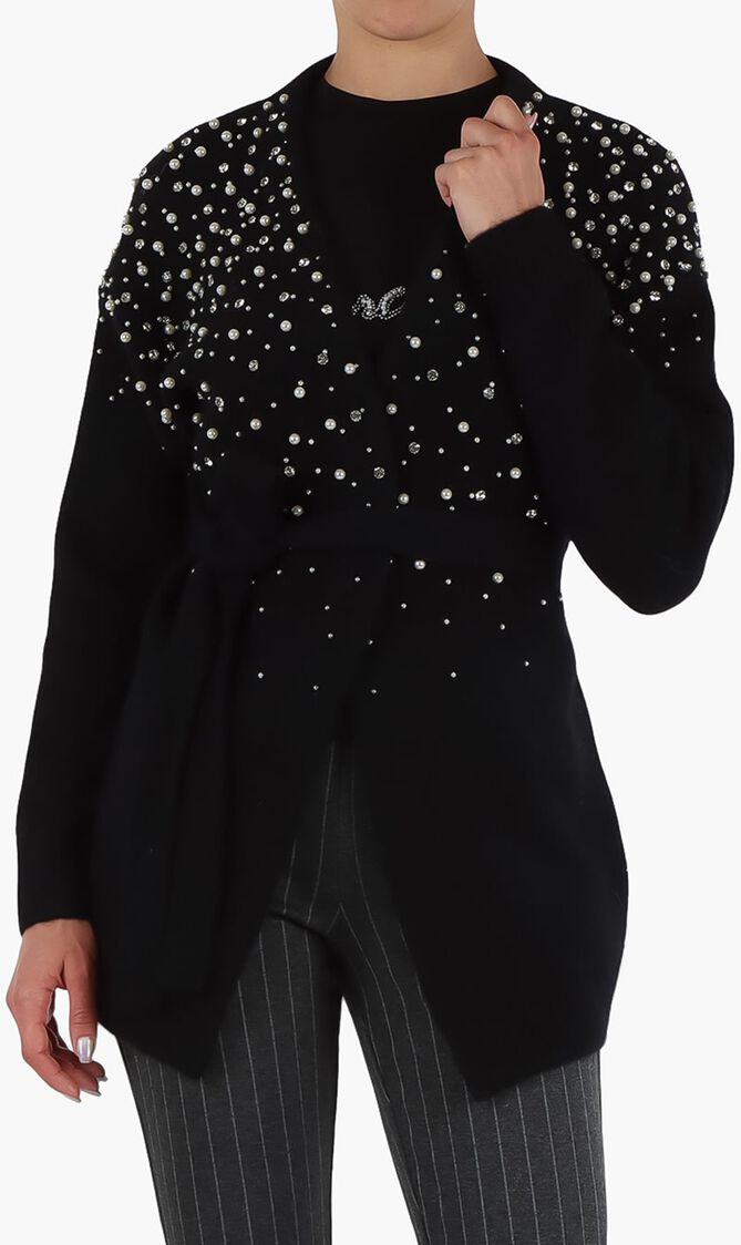 Sibilla Belted Embellished Cardigan