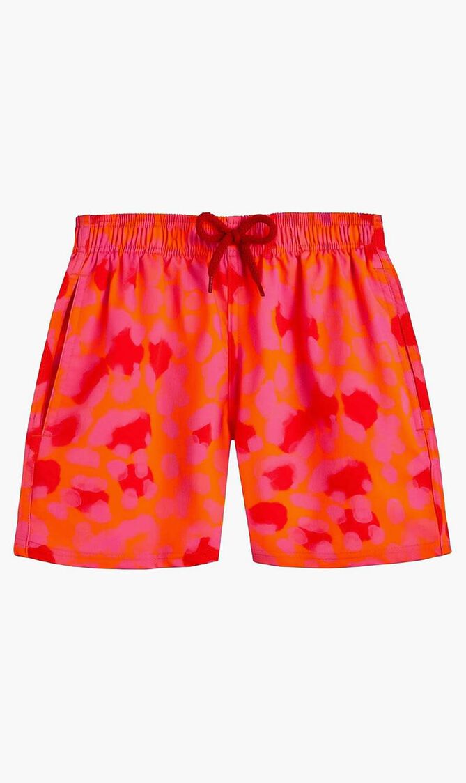 Abstract Turtle Leopard Swim Shorts