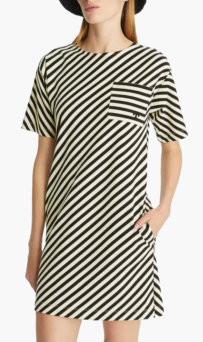 Pocket Stripe Tshirt Dress