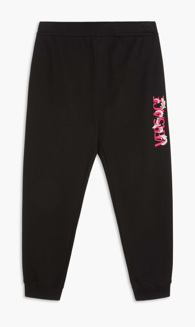 SWEATPANTS JERSEY PINK BAROQUE LOGO SOLID