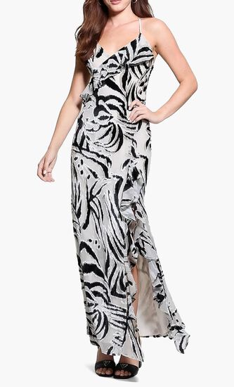 Zebra Print Lydie Maxi Dress