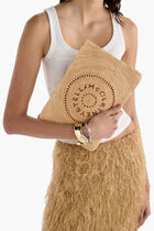 LOGO POUCH ECO CROCHET RAFFIA