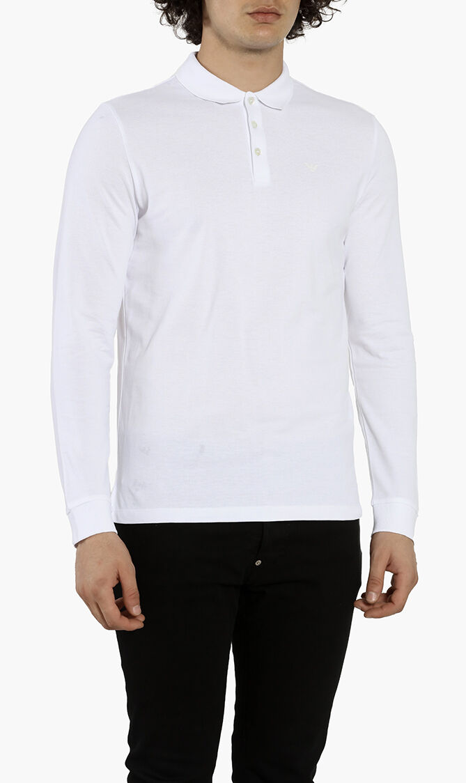 Emporio armani long sleeve polo shirt best sale