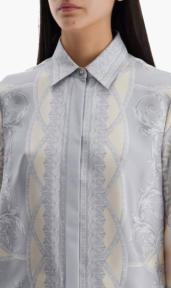 FORMAL SHIRT COUPE DES DIEUX BAROCCO FOULARD ON RESPONSIBLE SILK TWILL