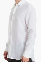 Roma Fit Embroidered Linen Shirt