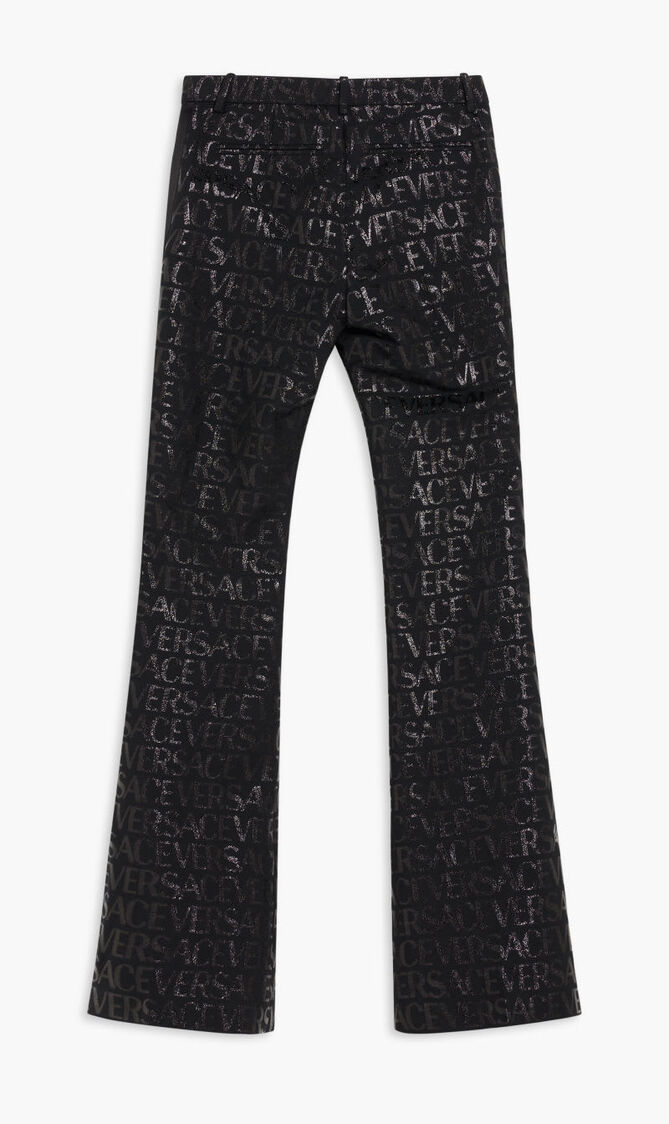 EVENING PANT WOOL JACQUARD FABRIC UNITED LUREX VERSACE