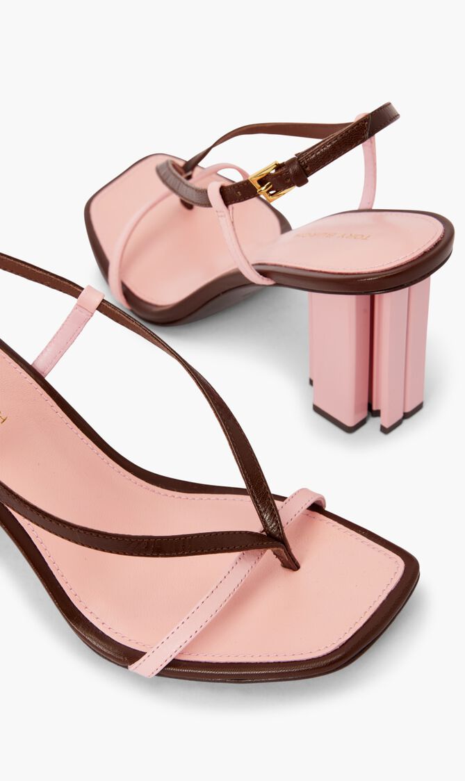 T STAMP HEEL SANDAL 85MM