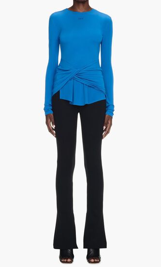 VI CREPE TWIST LS CREWNECK NAUTICAL BLUE