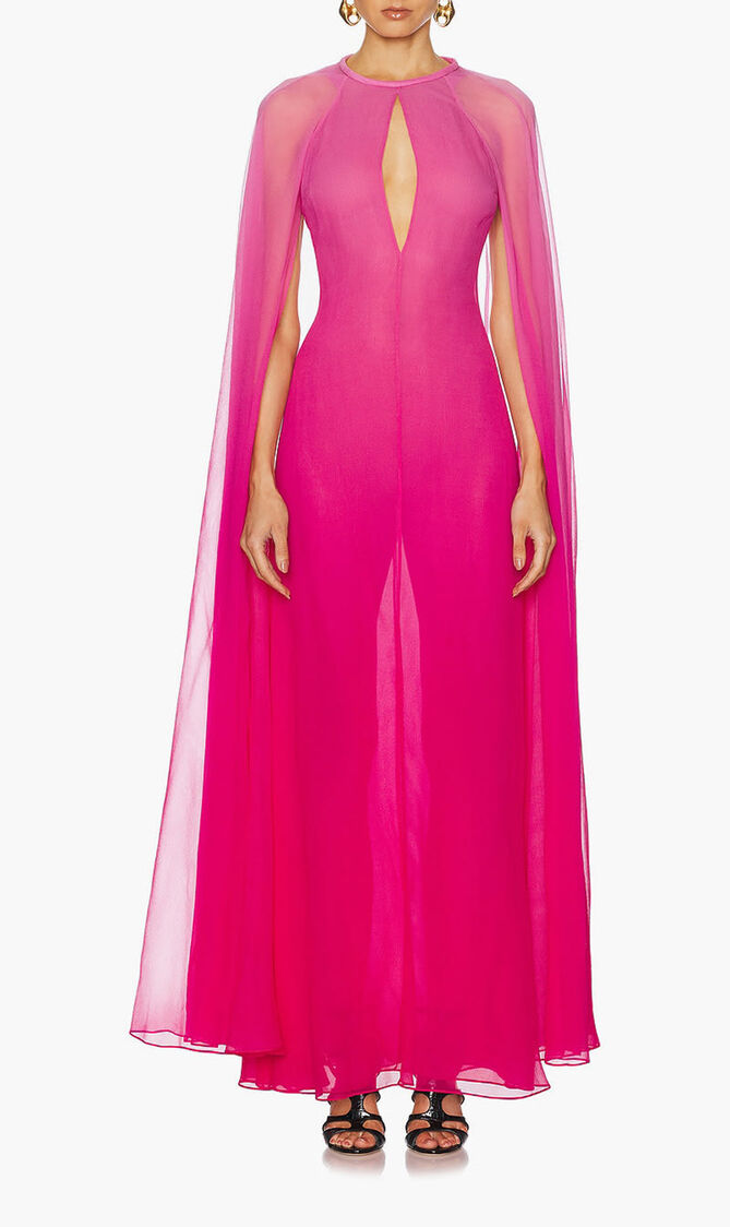 Keyhole Neckline Evening Dress