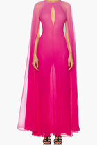 Keyhole Neckline Evening Dress