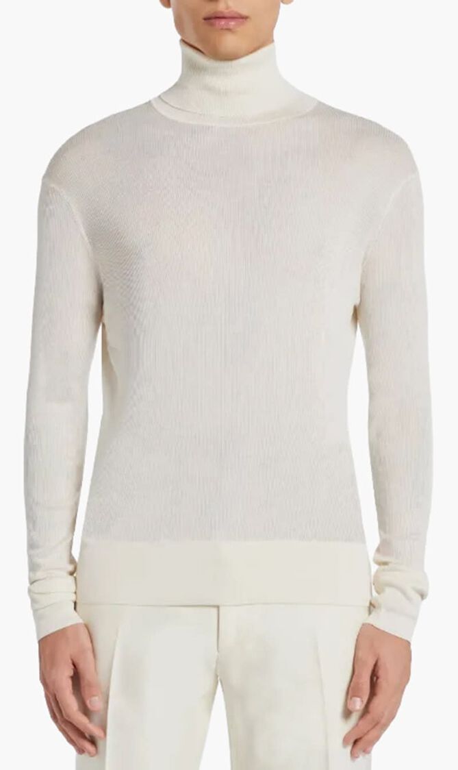 Finely Ribbed Sweater