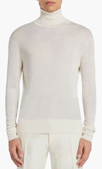 Finely Ribbed Sweater