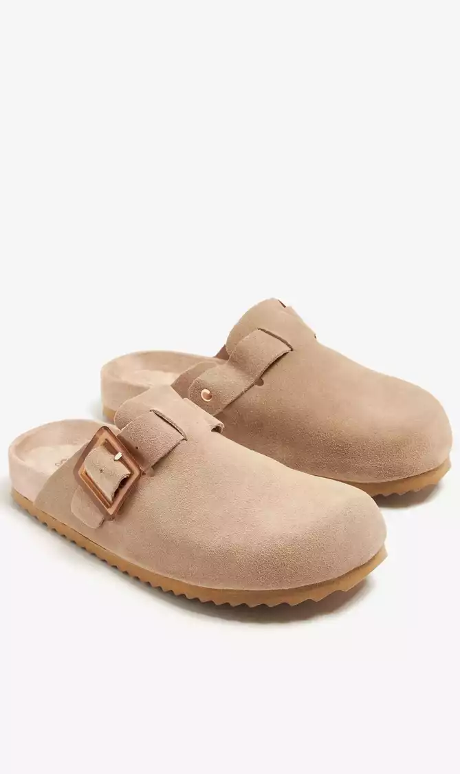 Suede Sabots