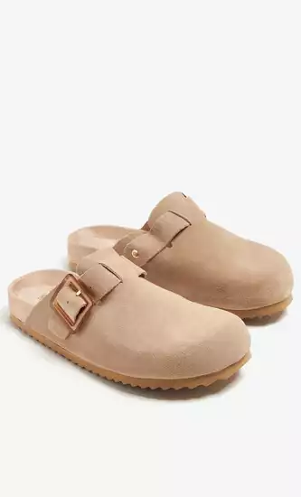 Suede Sabots