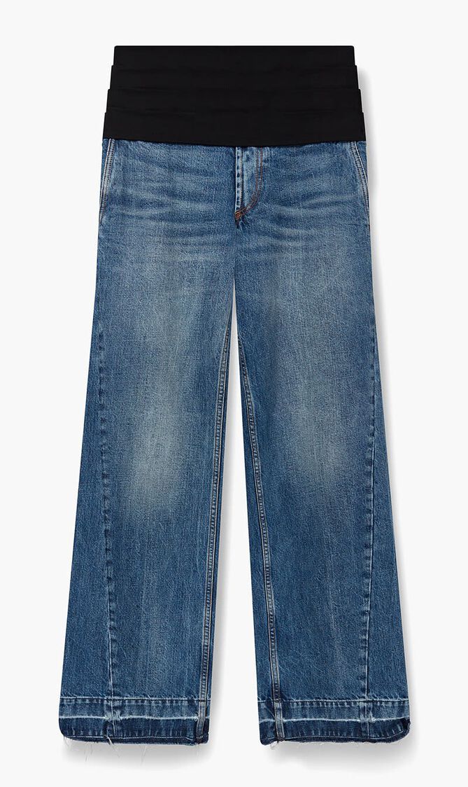 Tuxedo-Inspired Denim Jeans