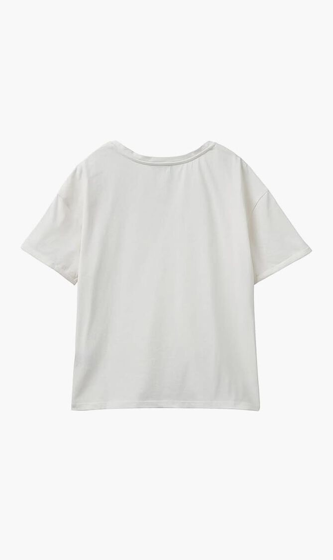 T-shirt with Floral Embroidery