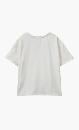 T-shirt with Floral Embroidery