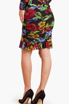 BOLDLY BLOOMING GATHERED SKIRT