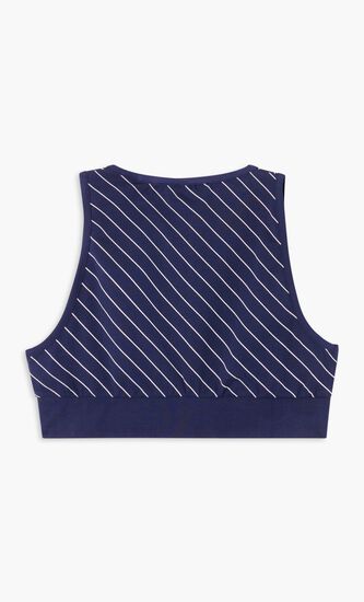 Vintage Karla Retro 80s Pinstripe Bra Top