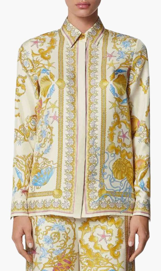 FORMAL SHIRT UNDERWATER BAROCCO FOULARD ON SILK TWILL