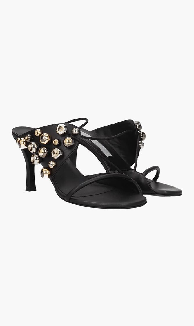 100 Lace Up Stud Mules