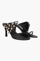 100 Lace Up Stud Mules
