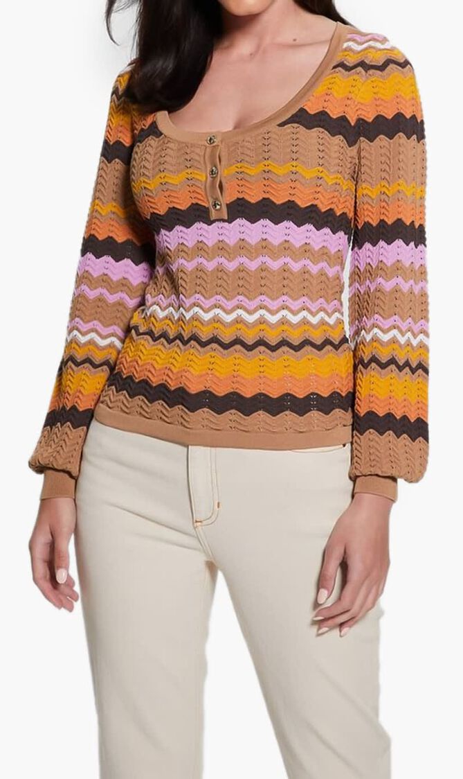 Virginia Chevron Henley Swtr