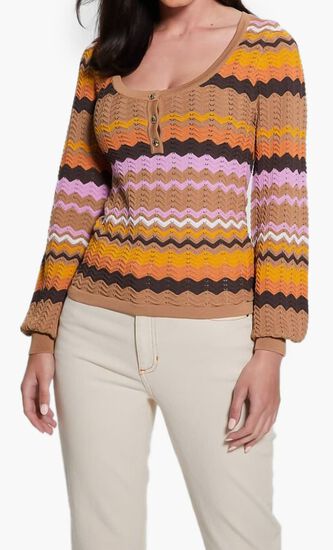 Virginia Chevron Henley Swtr