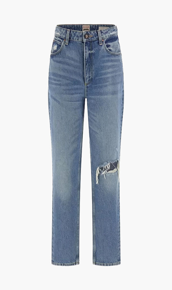 Eco Destroyed Mom Jeans