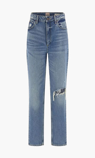 Eco Destroyed Mom Jeans