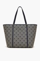T Monogram Zip Tote Bag
