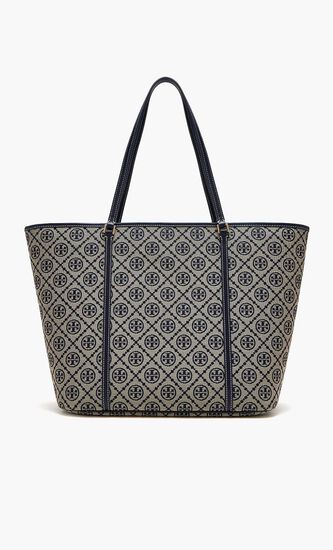 T Monogram Zip Tote Bag