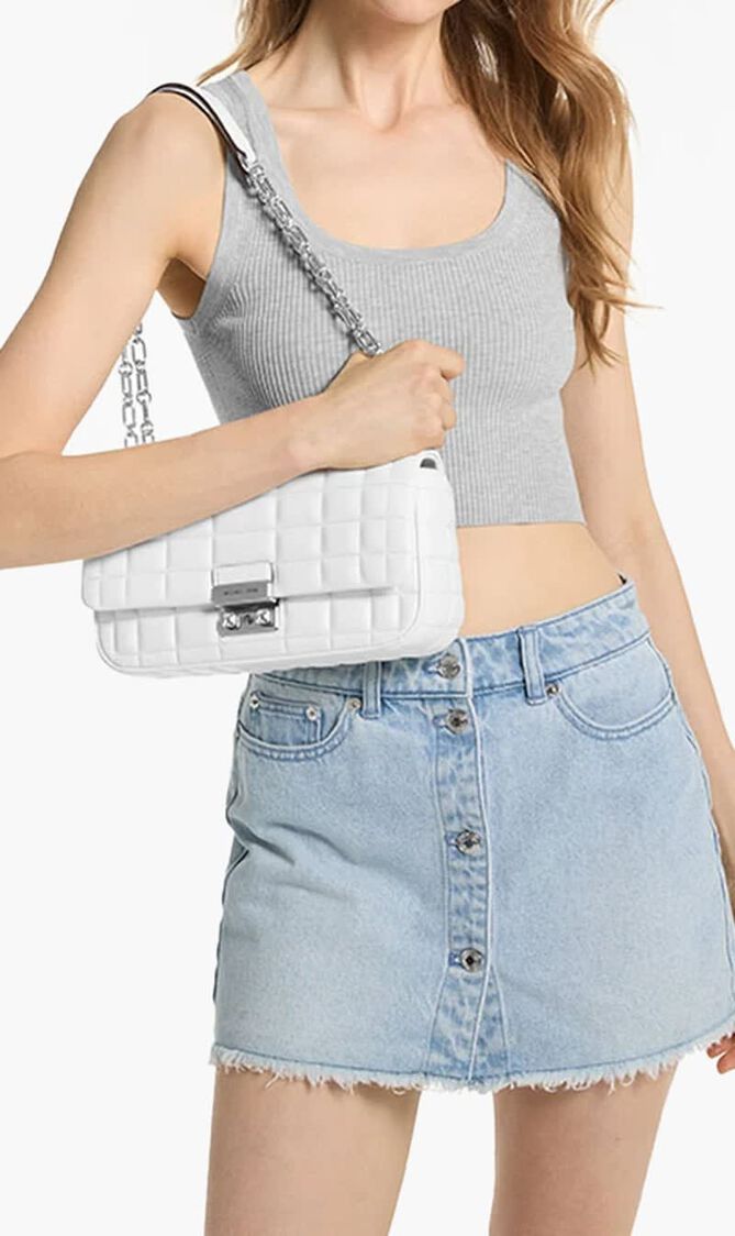 Tribeca Large Quilted Leather Shoulder Bag