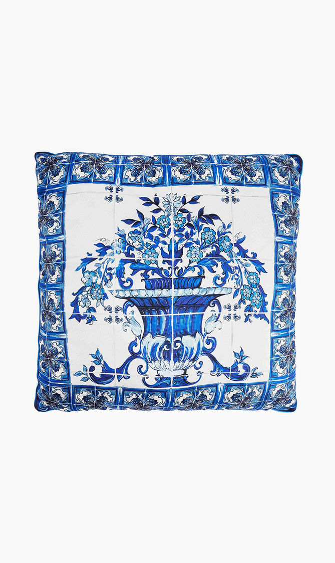 Blu Mediterraneo Silk Twill Pillow
