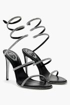 FLORIANE - BLACK SATIN-LACECRYSTAL STRASS