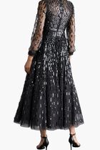 Sequin Dash Long Sleeve Gown