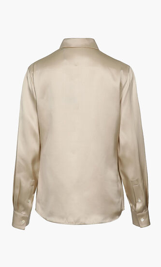 Silk Double Satin Long Sleeves Shirt