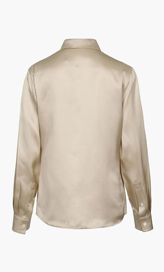 Silk Double Satin Long Sleeves Shirt