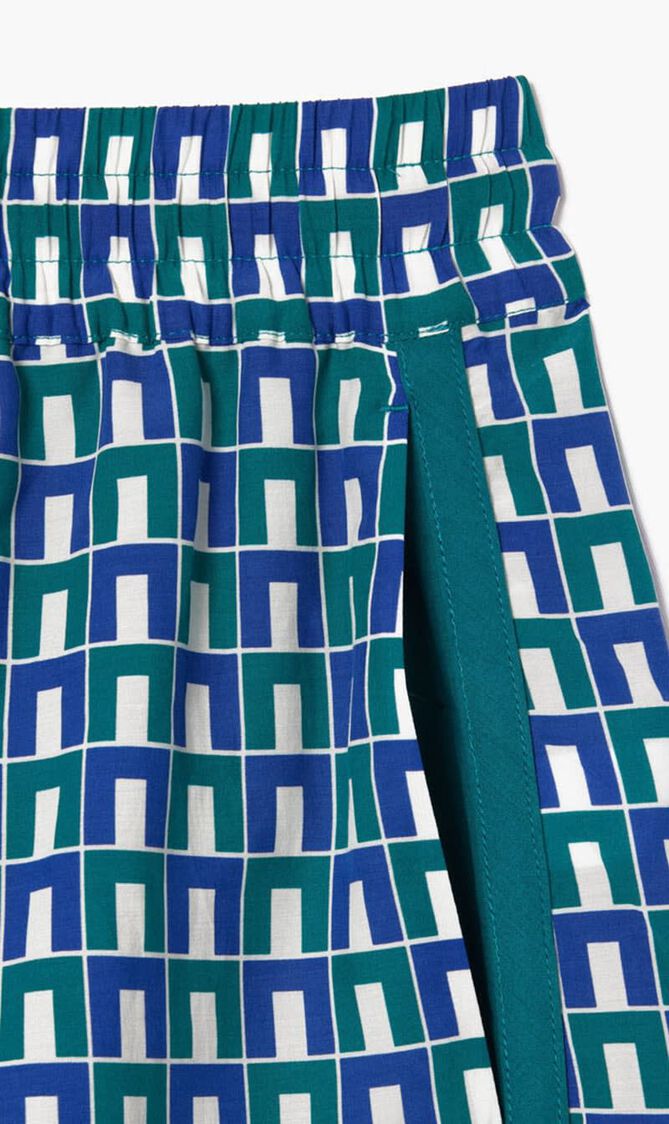 Graphic Print Short Draped Bermuda Shorts