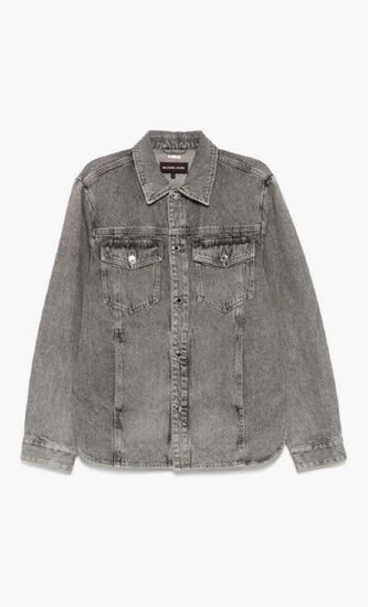 GREY DENIM SHIRT JKT