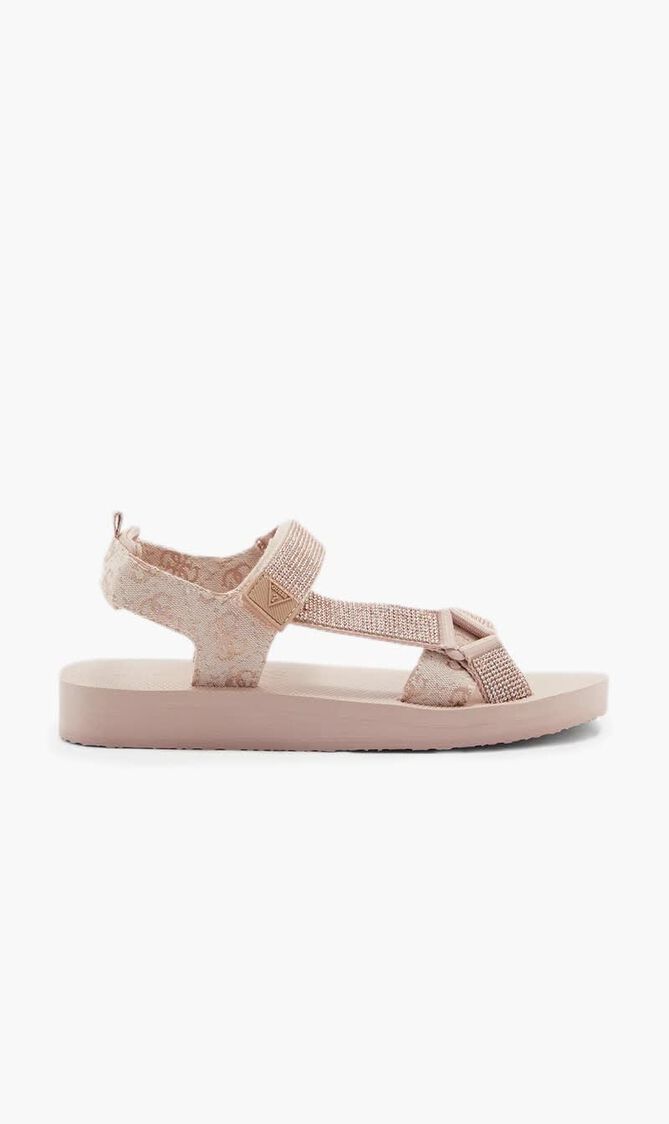 NYLAHA EVA SLIPPER 4G DULL JACQUARD ZW230317GRIBBONFEZ NAPPA PUGLASS STONES