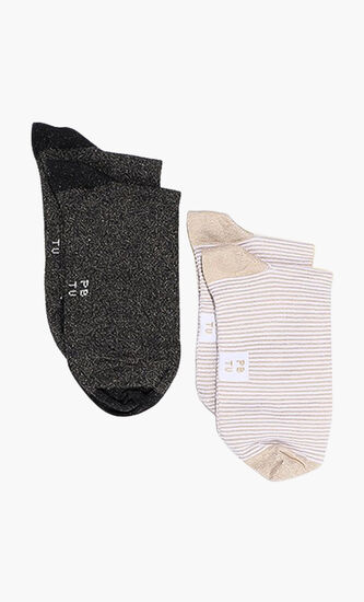 2-Pack Lurex Socks