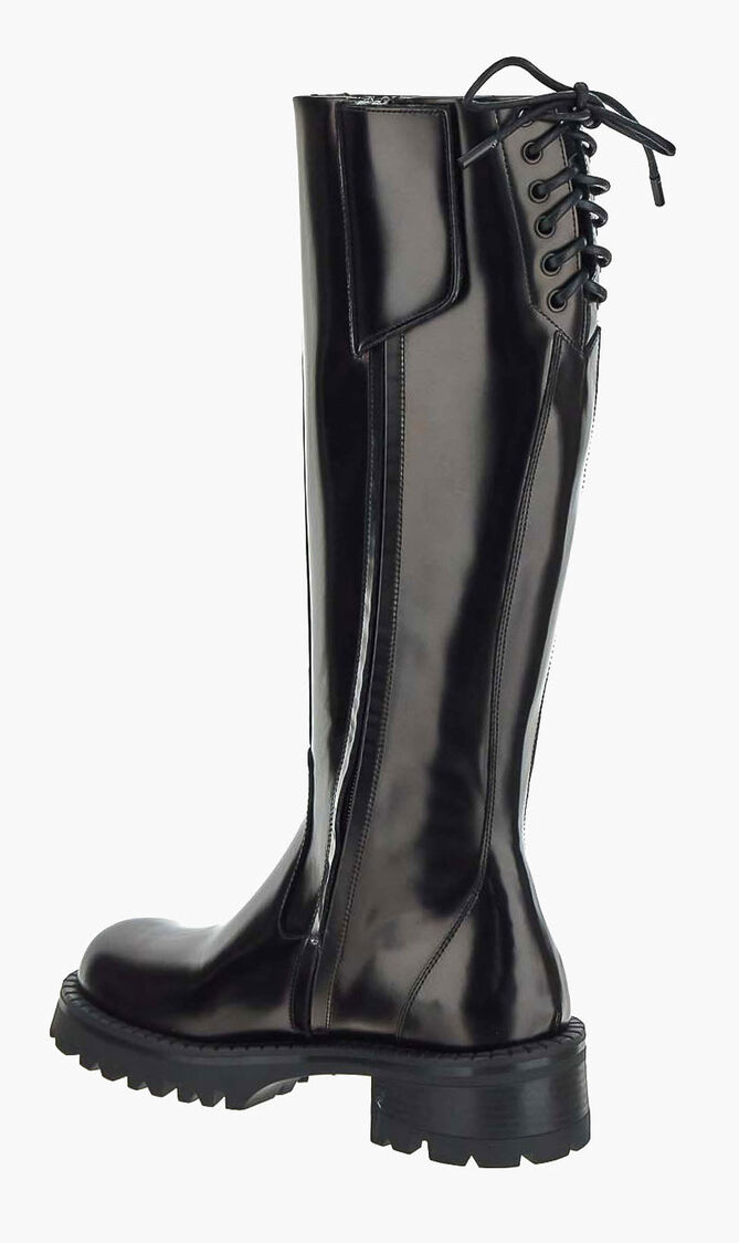 Alia Knee High Patent Leather Boots