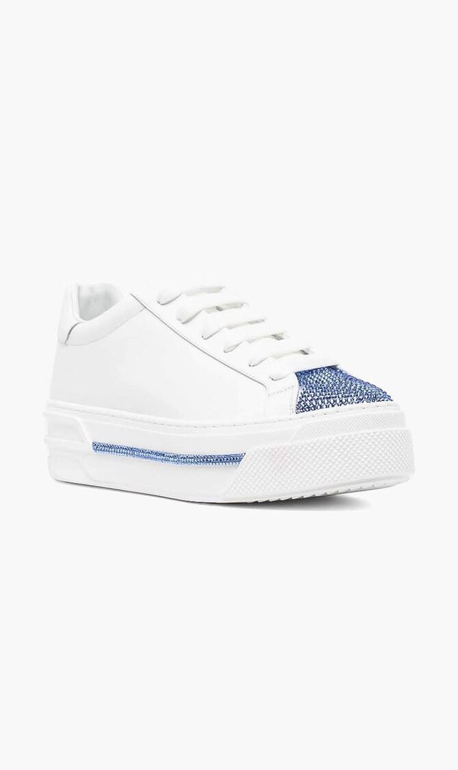 WHITE CALF SILVER SHADE STRASS