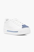 WHITE CALF SILVER SHADE STRASS