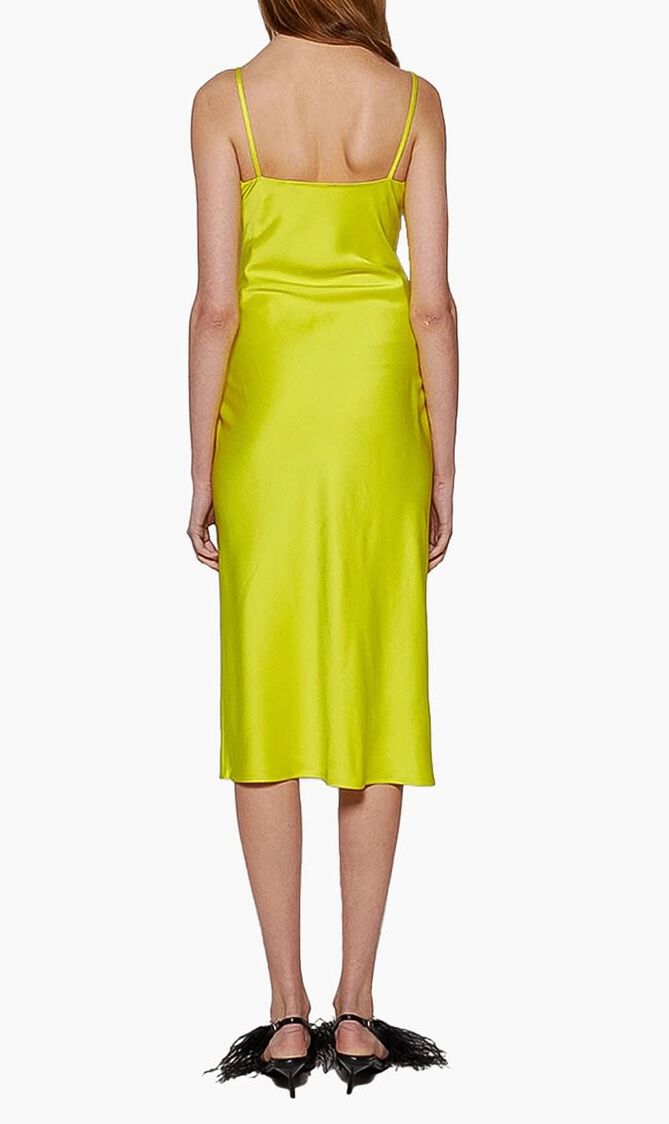 Barocco Lace Cowl Midi Dress